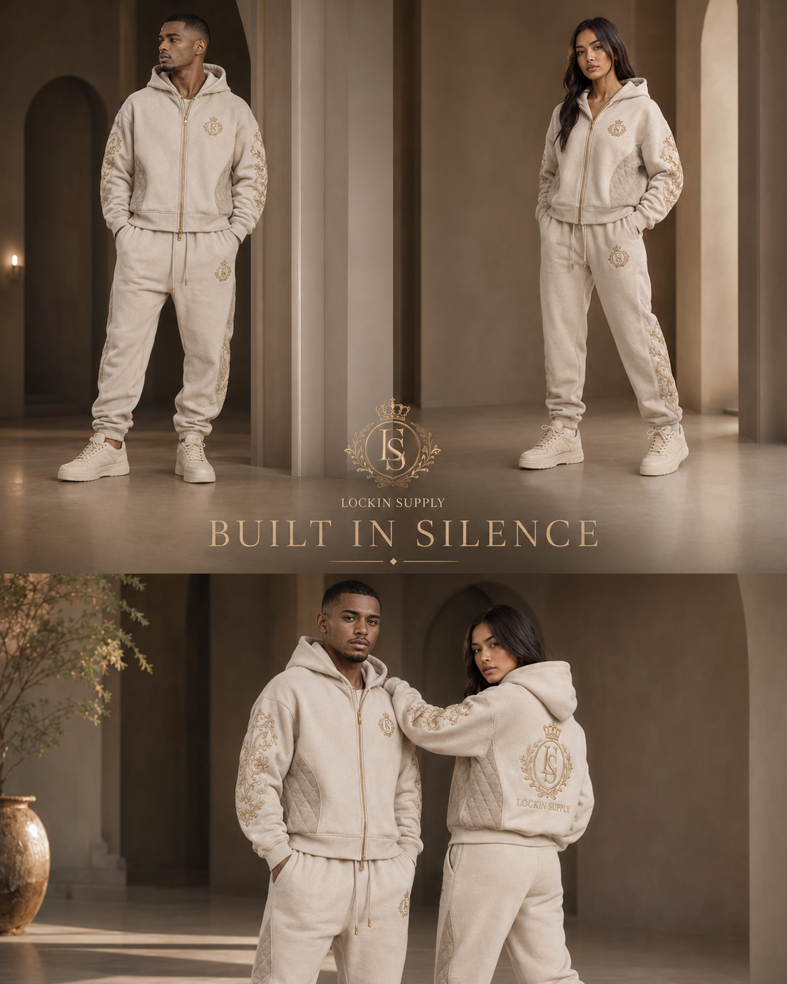 BUILT IN SILENCE | Quilted Zip Set